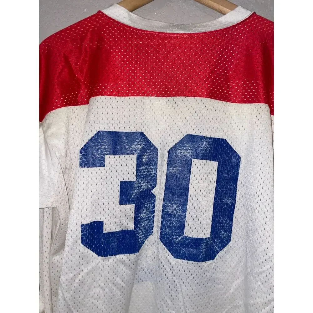 Vintage Buddy Bloms Hockey Jersey School White Red NHL Style 80s VTG 1980s L - Picture 12 of 12